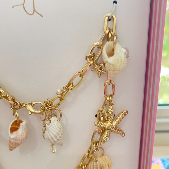 New House of Harlow 1960 Necklace Gold Shells Pearls NWT - Picture 7 of 7